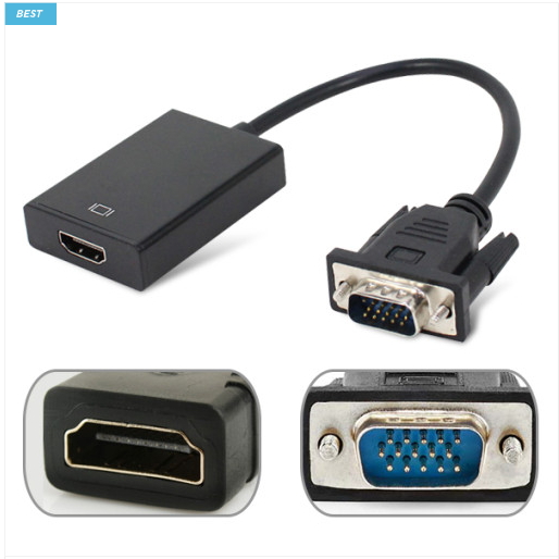 RGB to HDMI 젠더 변환 VGA to HDMI 컨버터 모니터 잭